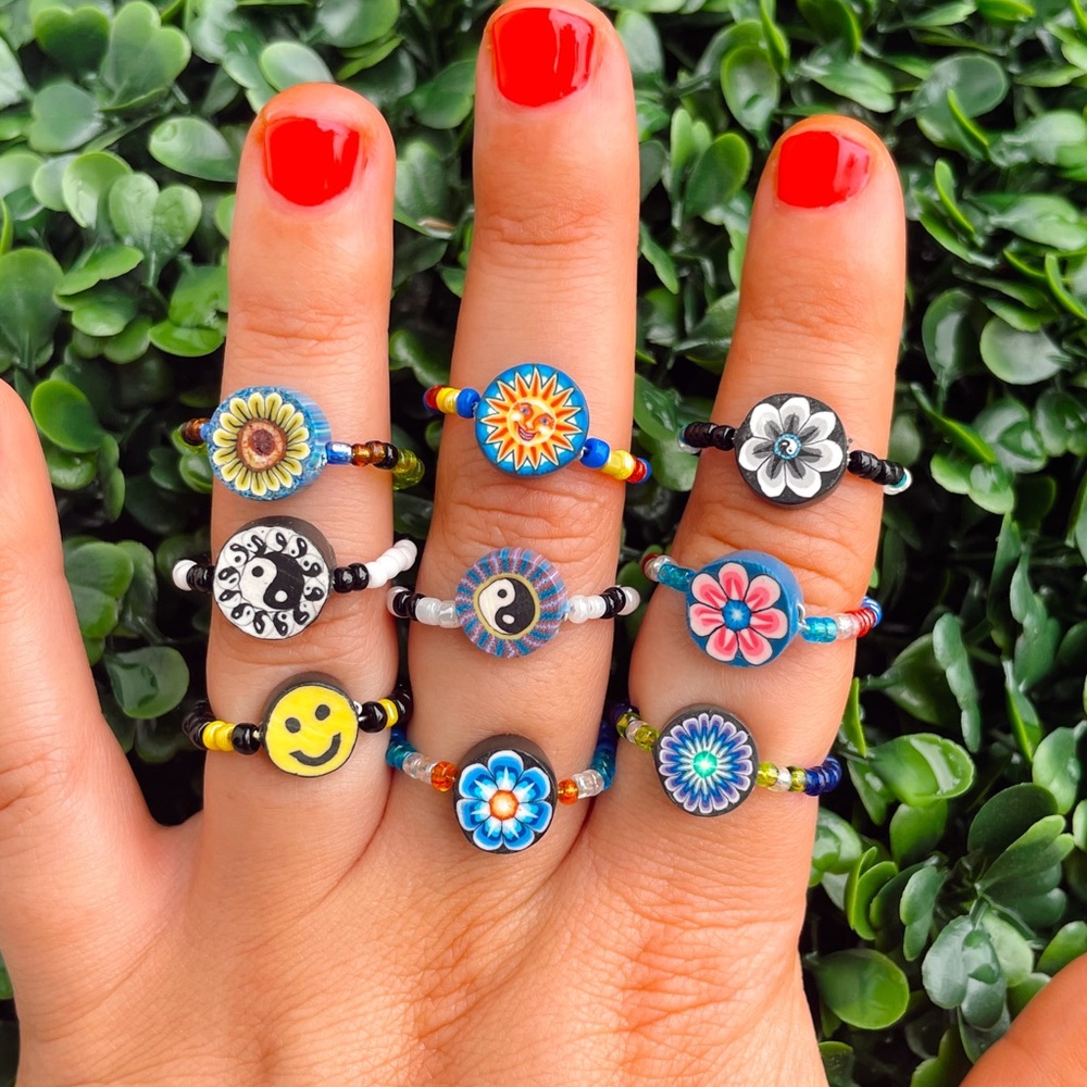 Beaded Clay Rings - Picture 2 of 4